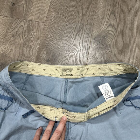 Patagonia Men's Organic Cotton Canvas Boardshorts Blue Green Size 40 - Picture 4 of 7